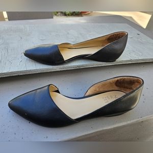 Naturalizer womens tamara black leather d'orsay pointed flat size 7